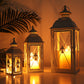 19'' & 13.5'' & 9.5''H Vintage Metal Candle Holder Decorative Hanging Lantern (Set of 3)